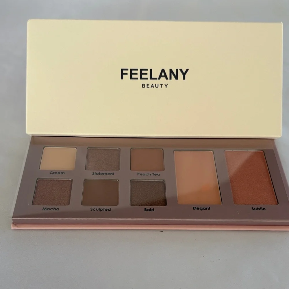 Feelany Beauty Neutral Eyeshadow Palette — Peach & Brown Tones